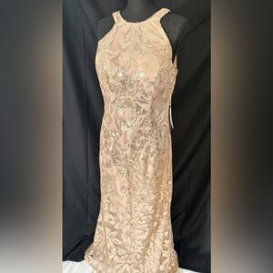 Elegant Gold Sequin Dress